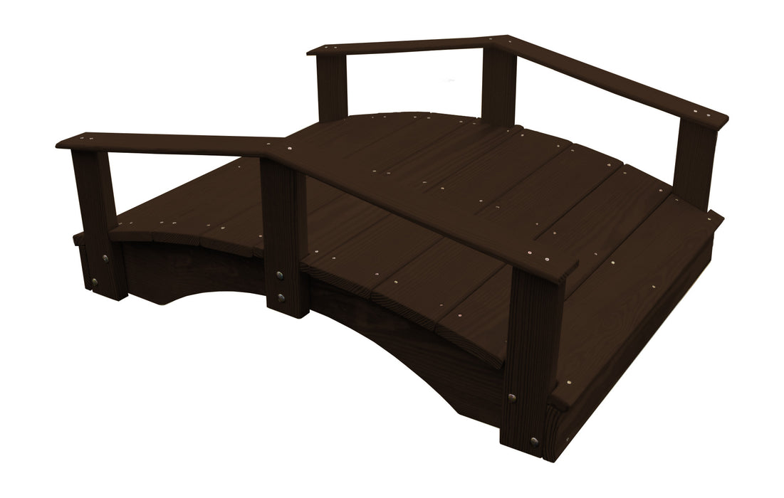 Amish-Made Weight-Bearing Yellow Pine Oriental Garden Bridges