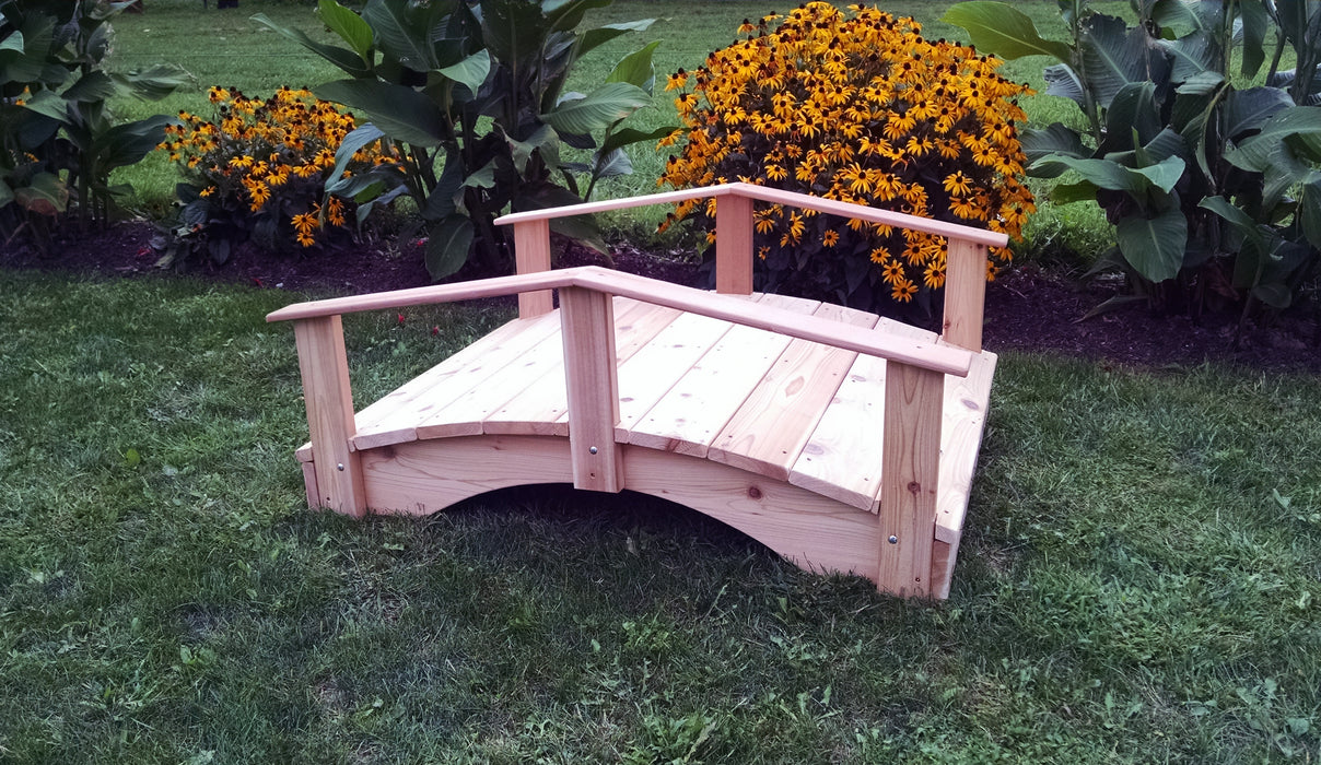 Amish-Made Weight-Bearing Cedar Oriental Garden Bridges