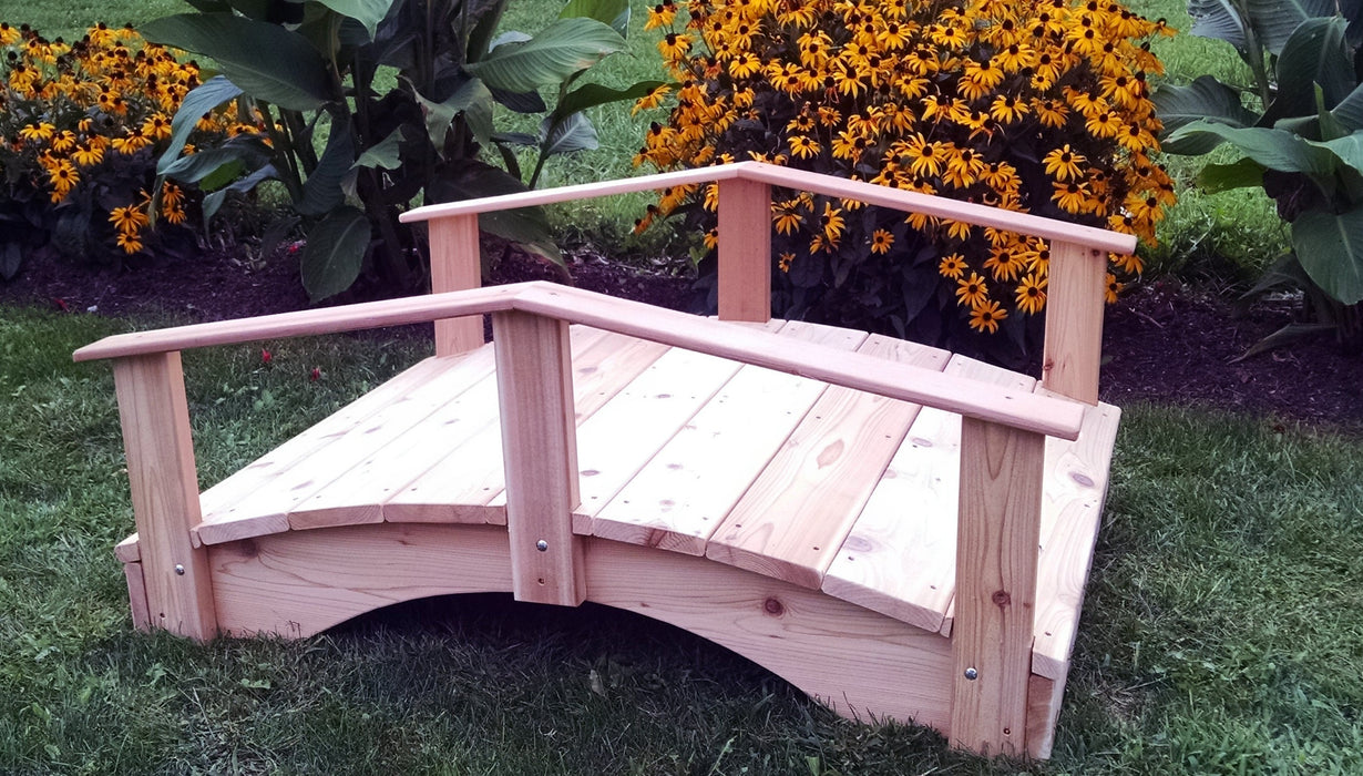 Amish-Made Weight-Bearing Cedar Oriental Garden Bridges