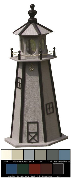 Amish-Made Painted Wooden Lighthouses with Lighting
