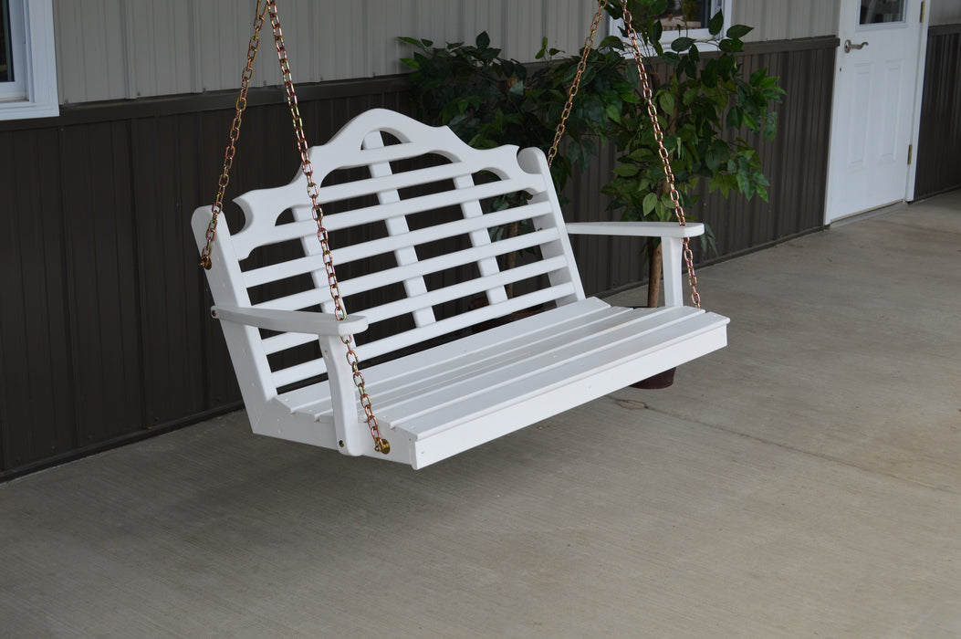 A&L Furniture Co. Amish-Made Pine Marlboro Porch Swings