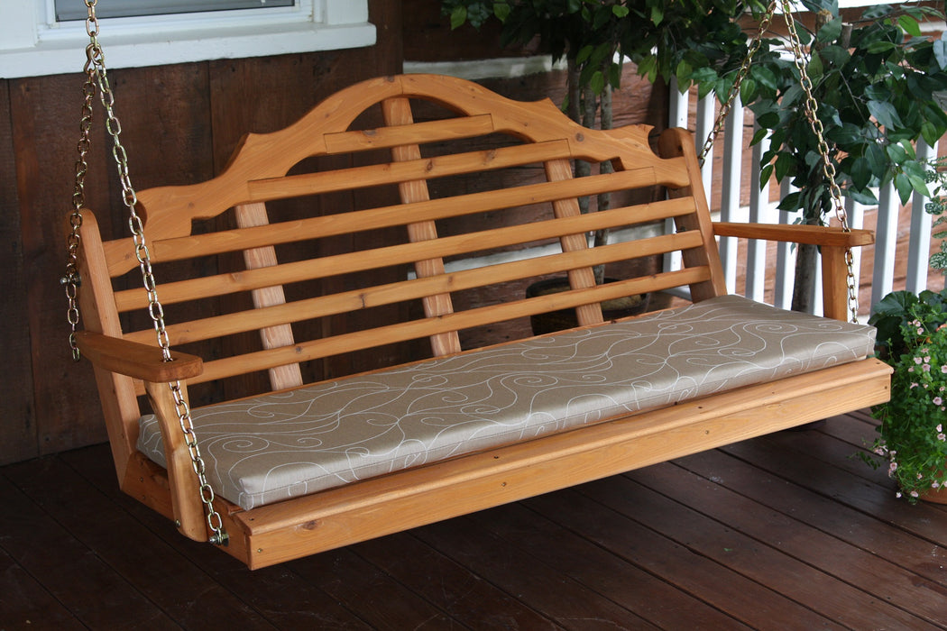 A&L Furniture Co. Amish-Made Cedar Marlboro Porch Swings