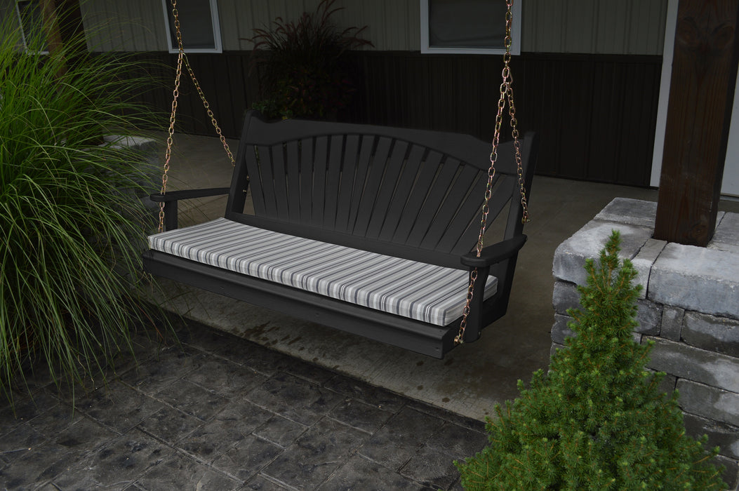 A&L Furniture Co. Amish-Made Pine Fanback Porch Swings