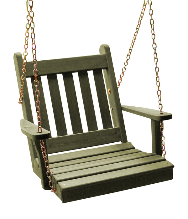 A&L Furniture Co. Amish-Made Cedar Traditional English Chair Swings