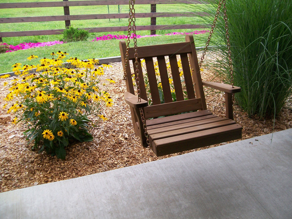 A&L Furniture Co. Amish-Made Cedar Traditional English Chair Swings