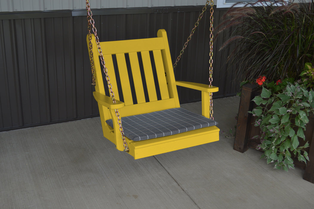 A&L Furniture Co. Amish-Made Pine Traditional English Chair Swings