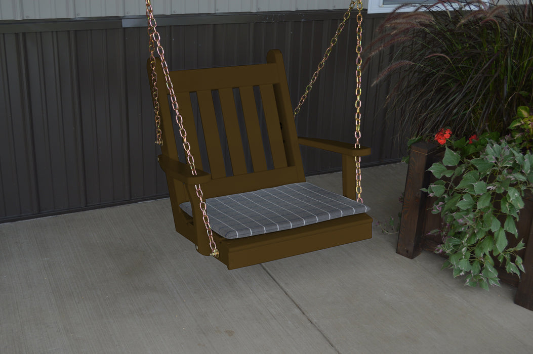 A&L Furniture Co. Amish-Made Pine Traditional English Chair Swings