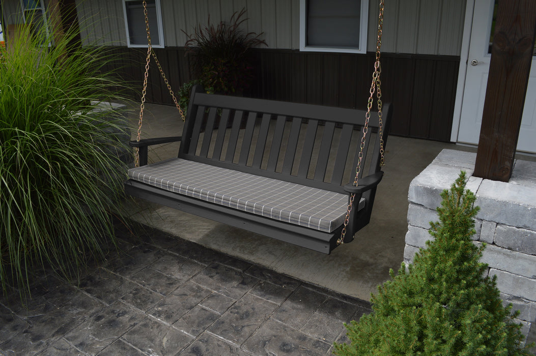 A&L Furniture Co. Amish-Made Pine Traditional English Porch Swings