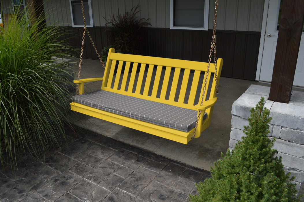 A&L Furniture Co. Amish-Made Pine Traditional English Porch Swings