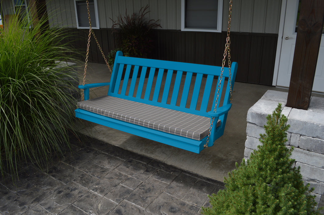 A&L Furniture Co. Amish-Made Pine Traditional English Porch Swings