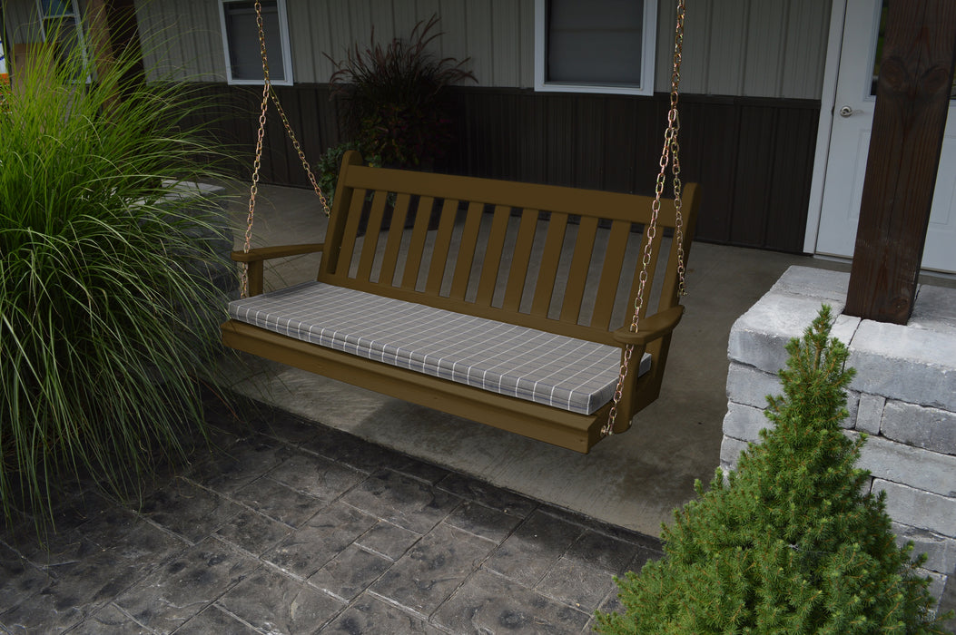 A&L Furniture Co. Amish-Made Pine Traditional English Porch Swings