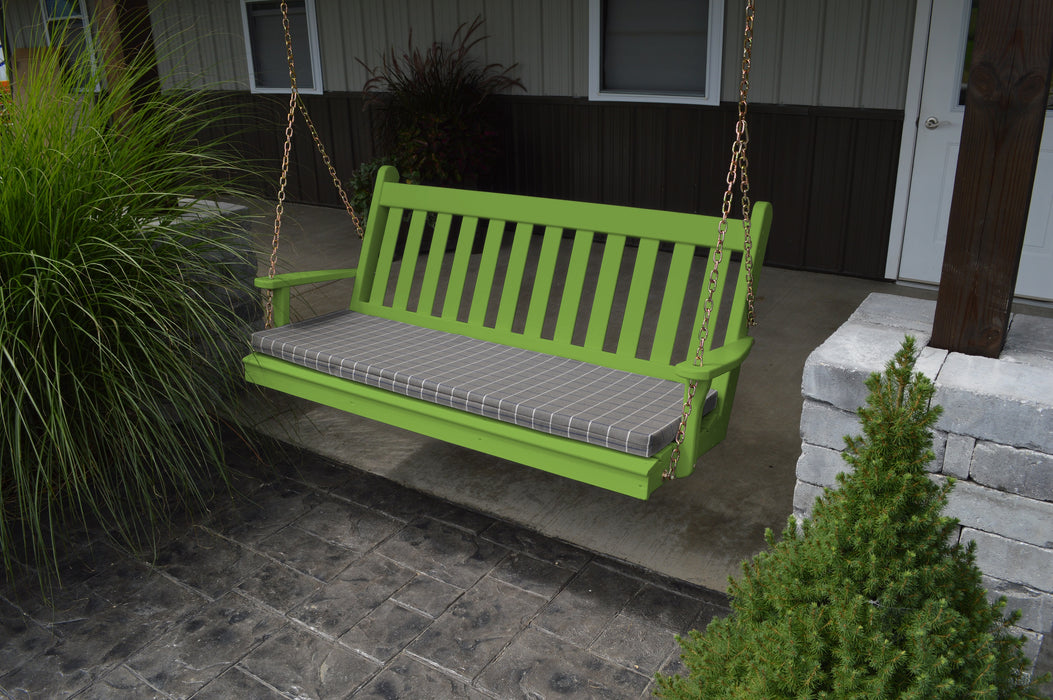 A&L Furniture Co. Amish-Made Pine Traditional English Porch Swings