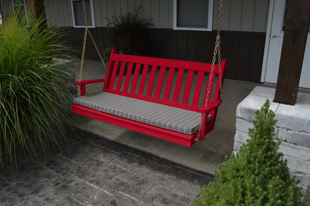 A&L Furniture Co. Amish-Made Pine Traditional English Porch Swings