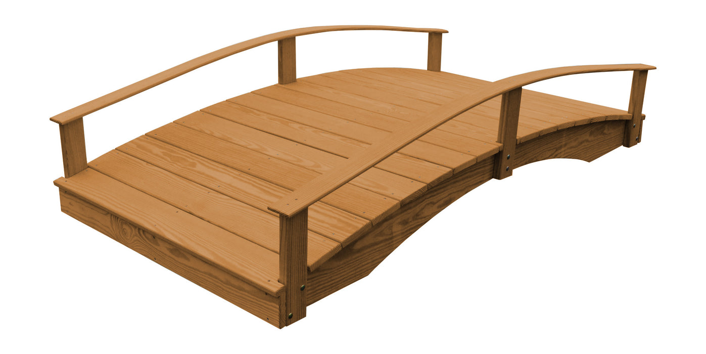 Amish-Made Weight-Bearing Yellow Pine Oriental Garden Bridges