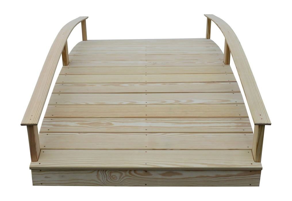 Amish-Made Weight-Bearing Yellow Pine Oriental Garden Bridges