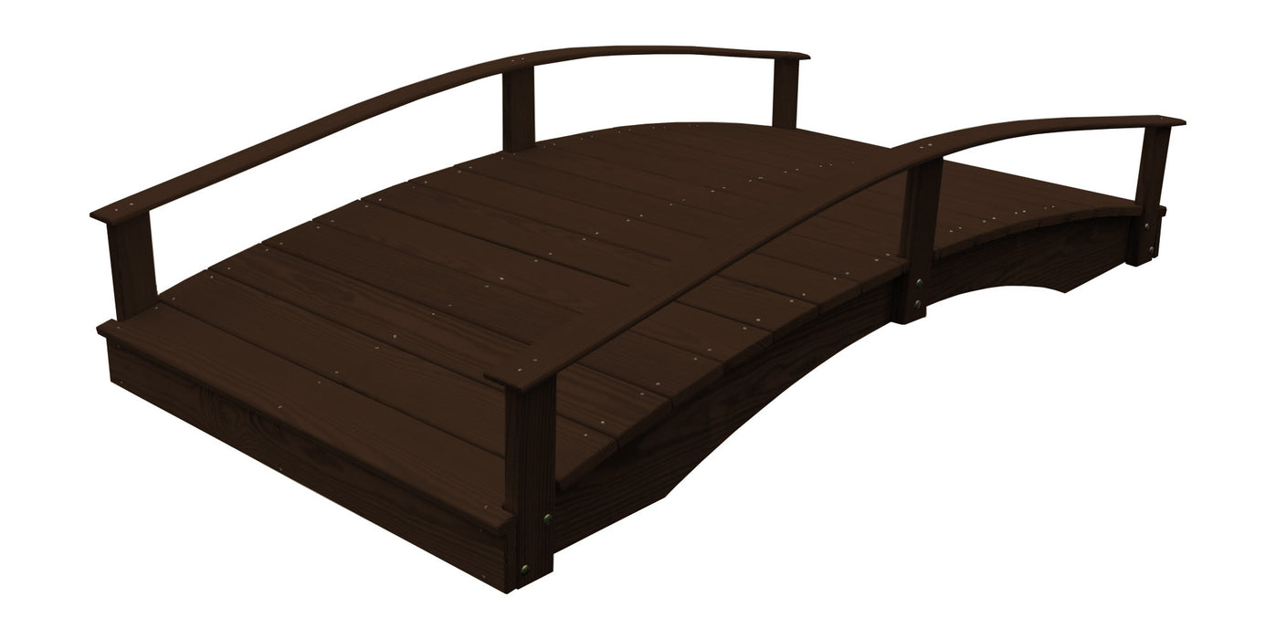 Amish-Made Weight-Bearing Yellow Pine Oriental Garden Bridges