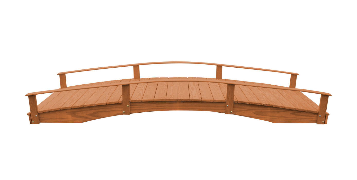 Amish-Made Weight-Bearing Yellow Pine Oriental Garden Bridges