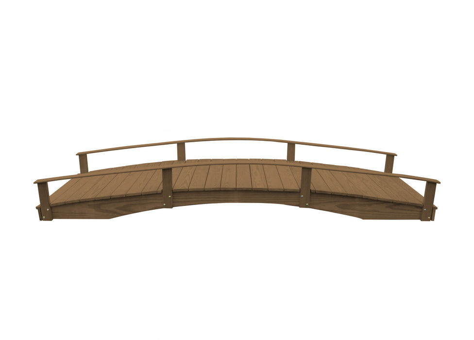 Amish-Made Weight-Bearing Yellow Pine Oriental Garden Bridges