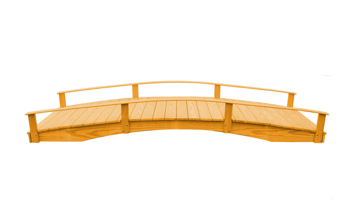 Amish-Made Weight-Bearing Yellow Pine Oriental Garden Bridges