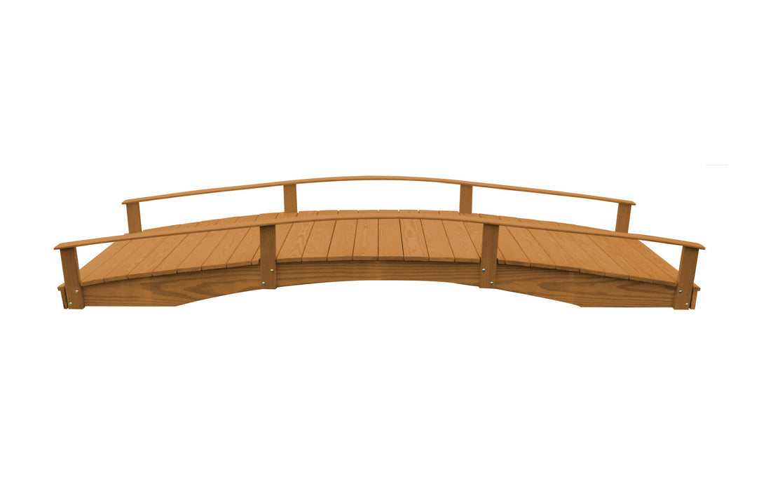 Amish-Made Weight-Bearing Yellow Pine Oriental Garden Bridges