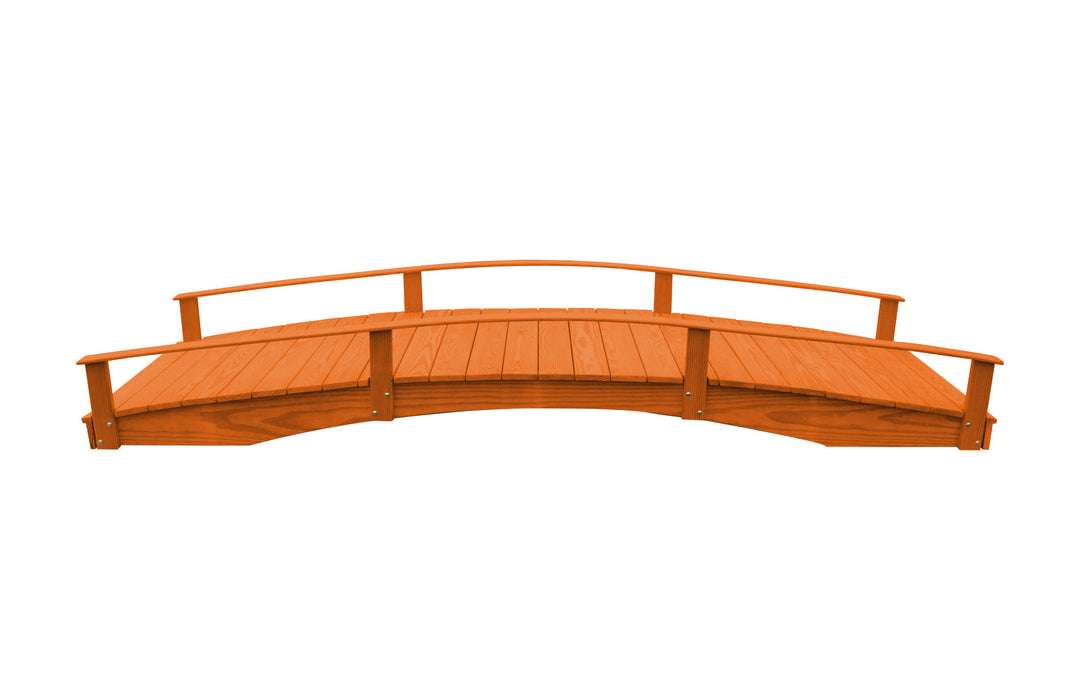 Amish-Made Weight-Bearing Yellow Pine Oriental Garden Bridges