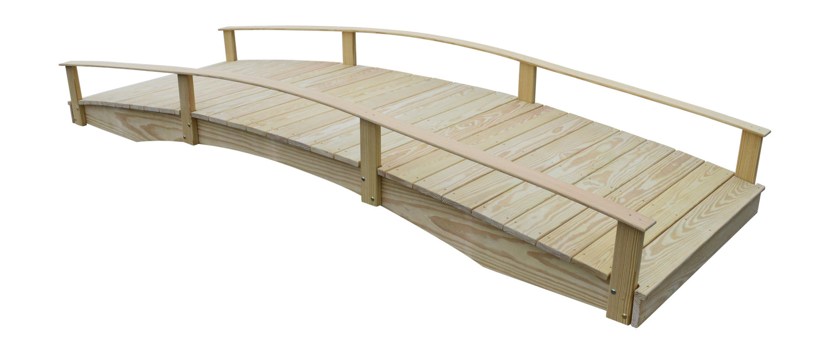 Amish-Made Weight-Bearing Yellow Pine Oriental Garden Bridges
