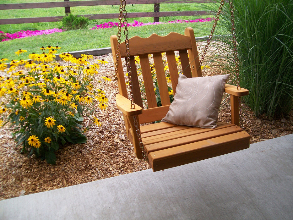 A&L Furniture Co. Amish-Made Cedar Royal English Chair Swings