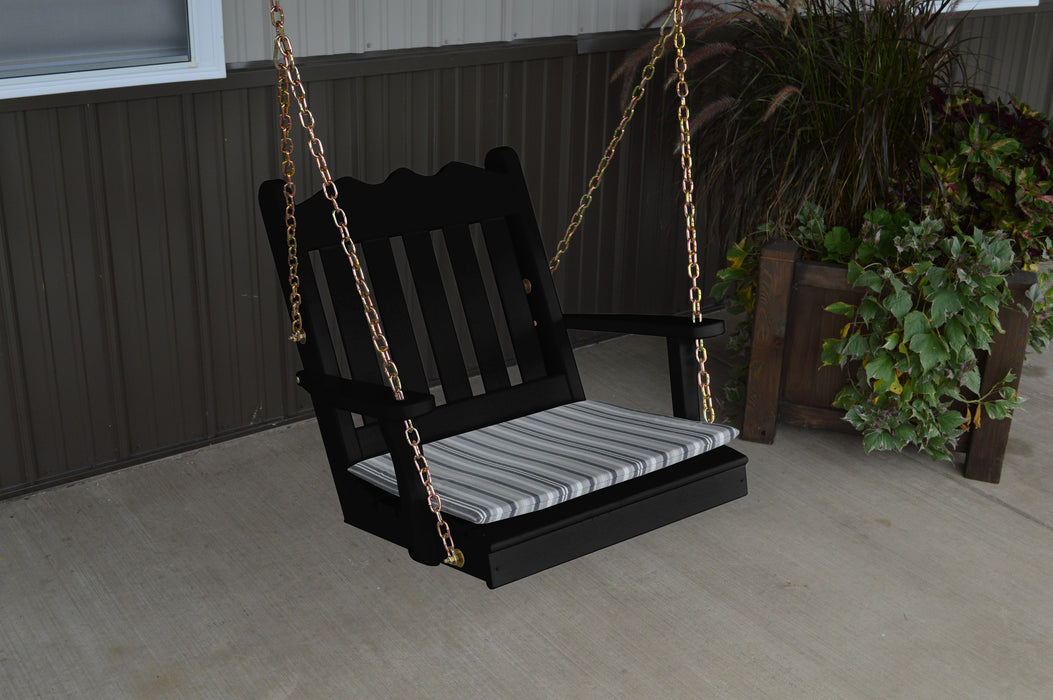 A&L Furniture Co. Amish-Made Pine Royal English Chair Swings