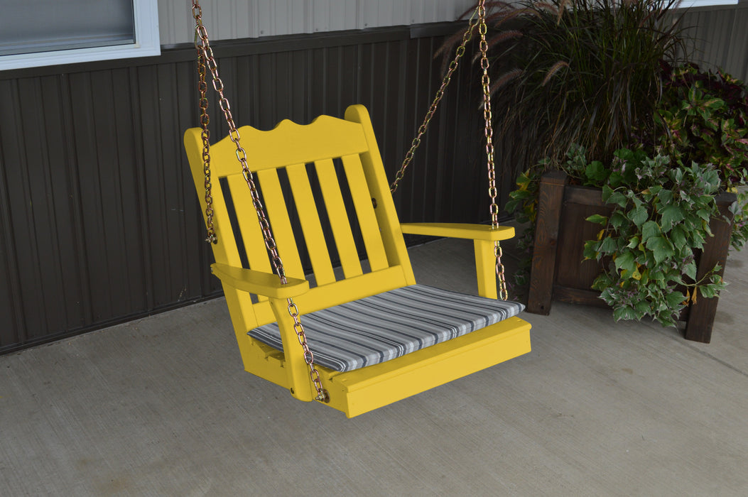 A&L Furniture Co. Amish-Made Pine Royal English Chair Swings