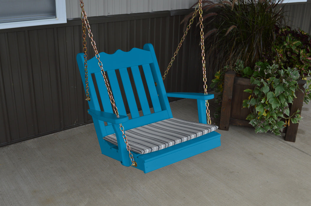A&L Furniture Co. Amish-Made Pine Royal English Chair Swings
