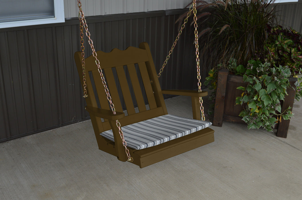 A&L Furniture Co. Amish-Made Pine Royal English Chair Swings