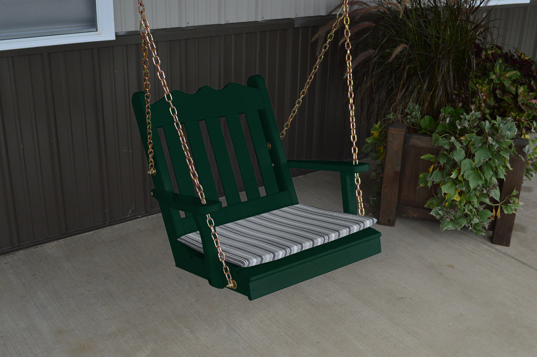 A&L Furniture Co. Amish-Made Pine Royal English Chair Swings