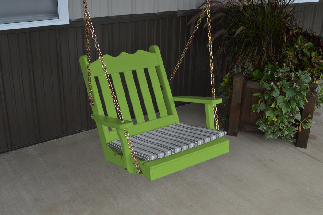 A&L Furniture Co. Amish-Made Pine Royal English Chair Swings