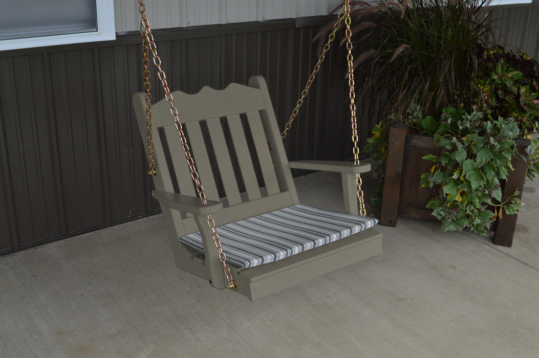 A&L Furniture Co. Amish-Made Pine Royal English Chair Swings