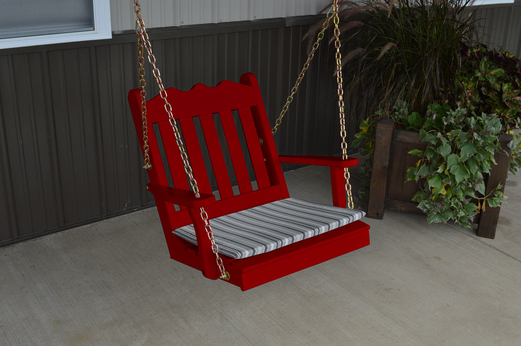 A&L Furniture Co. Amish-Made Pine Royal English Chair Swings