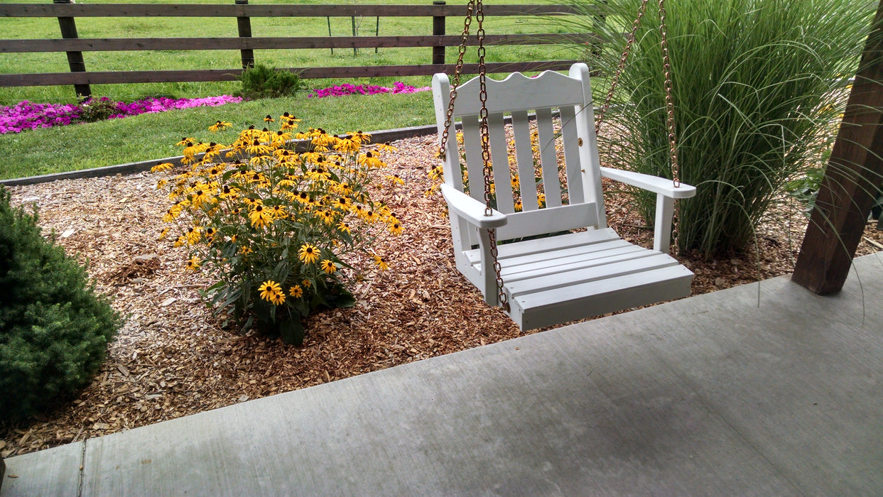 A&L Furniture Co. Amish-Made Pine Royal English Chair Swings