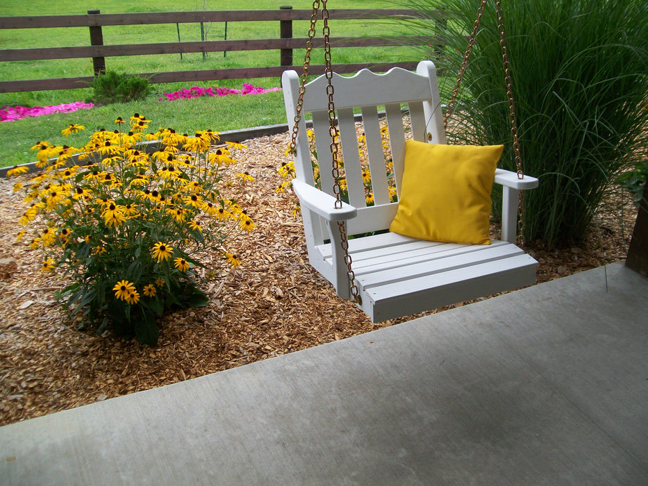 A&L Furniture Co. Amish-Made Pine Royal English Chair Swings