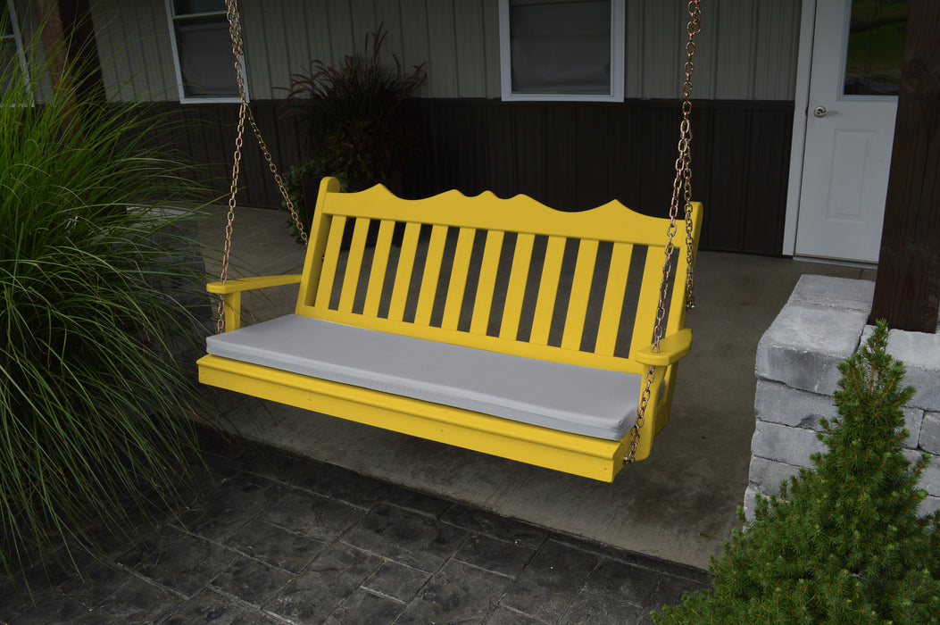 A&L Furniture Co. Amish-Made Pine Royal English Porch Swings