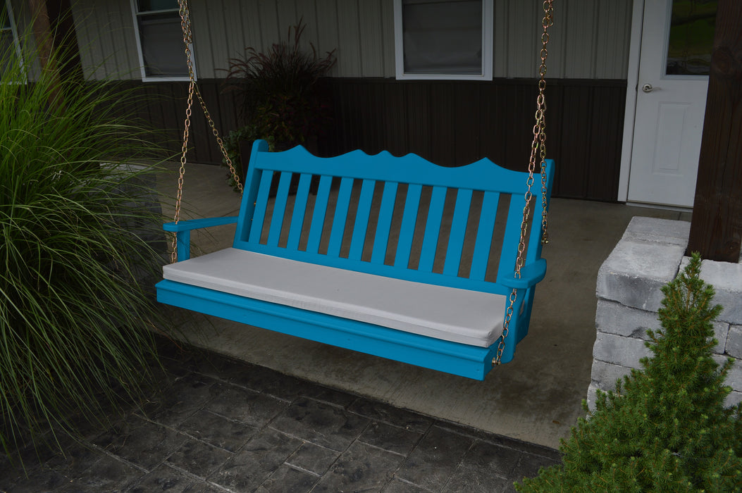 A&L Furniture Co. Amish-Made Pine Royal English Porch Swings