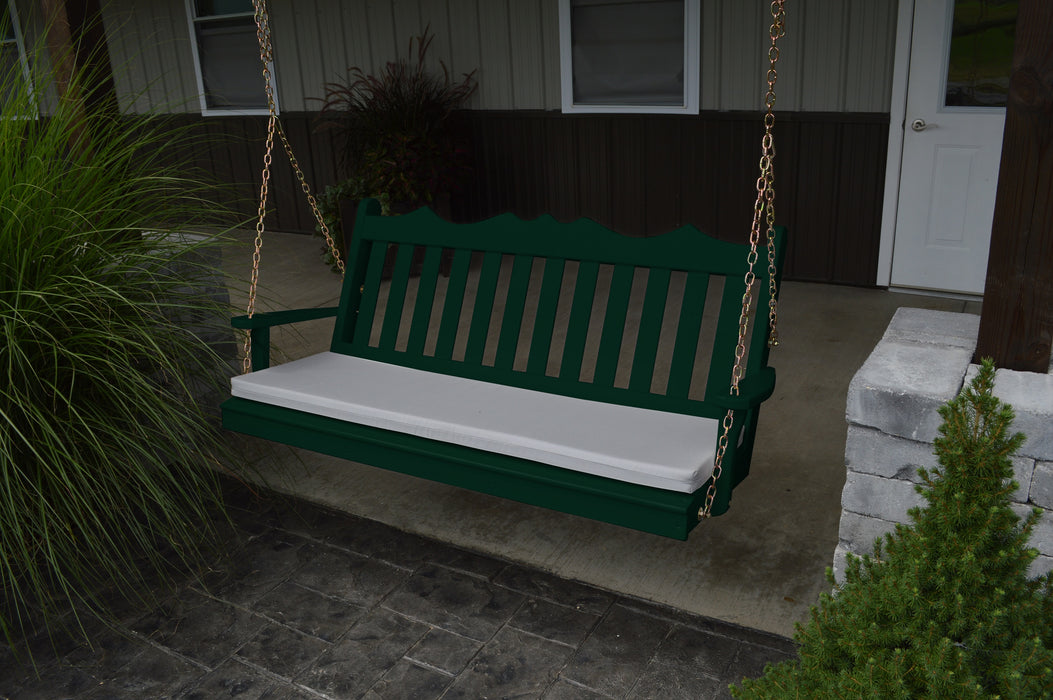 A&L Furniture Co. Amish-Made Pine Royal English Porch Swings