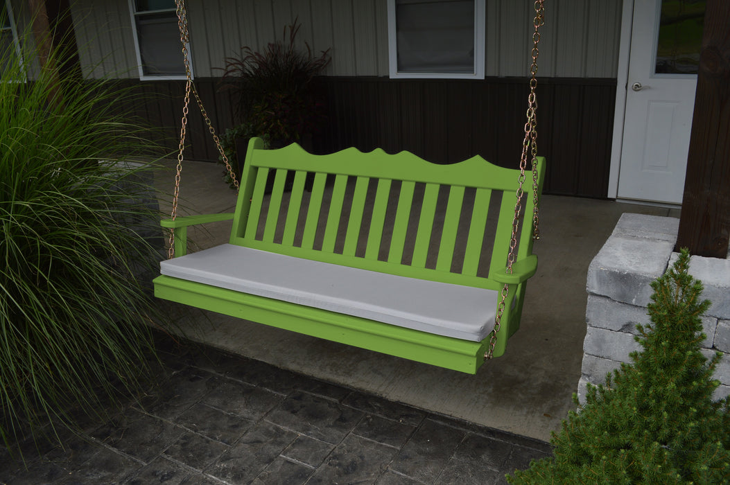 A&L Furniture Co. Amish-Made Pine Royal English Porch Swings