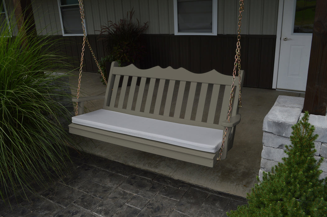 A&L Furniture Co. Amish-Made Pine Royal English Porch Swings