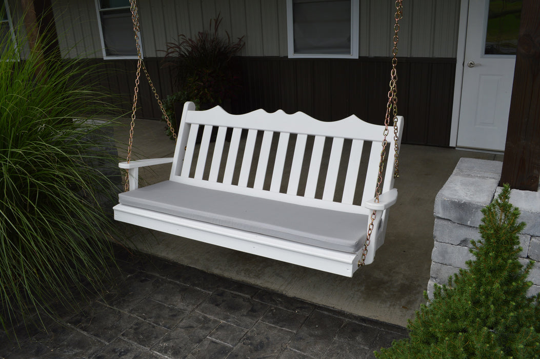 A&L Furniture Co. Amish-Made Pine Royal English Porch Swings