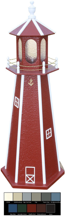 Amish-Made Painted Wooden Lighthouses with Lighting