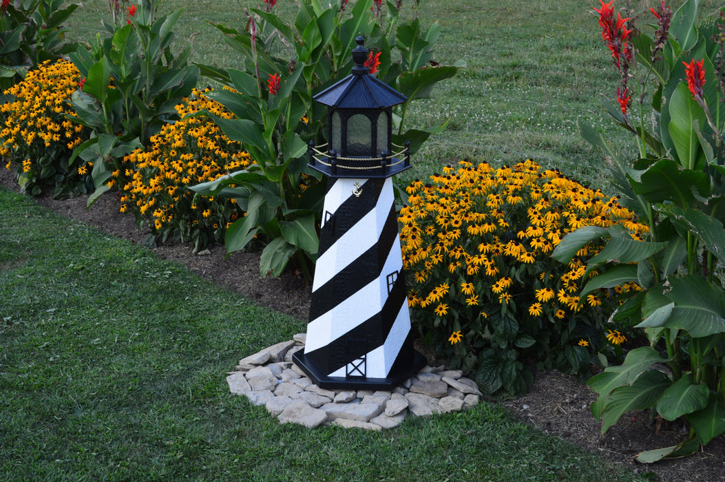 Hexagonal Amish-Made Wooden Cape Hatteras, NC Replica Lighthouses