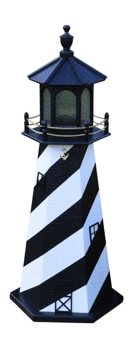 Hexagonal Amish-Made Wooden Cape Hatteras, NC Replica Lighthouses