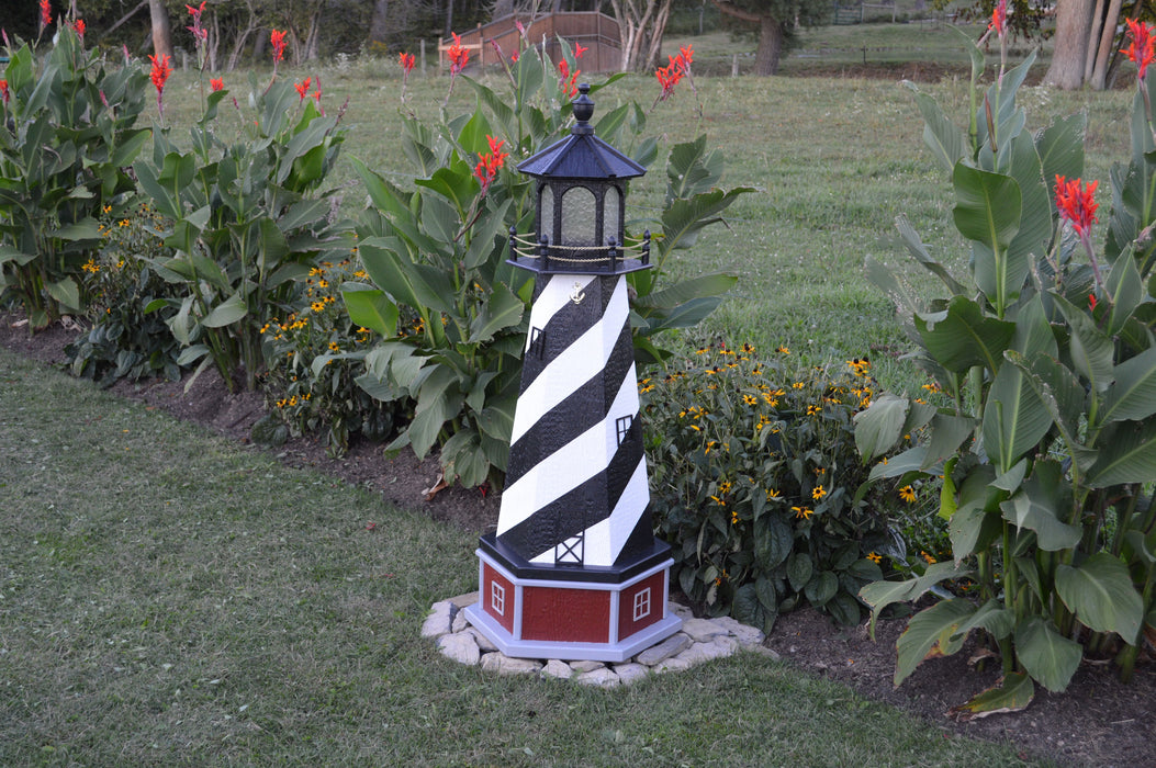 Hexagonal Amish-Made Wooden Cape Hatteras, NC Replica Lighthouses