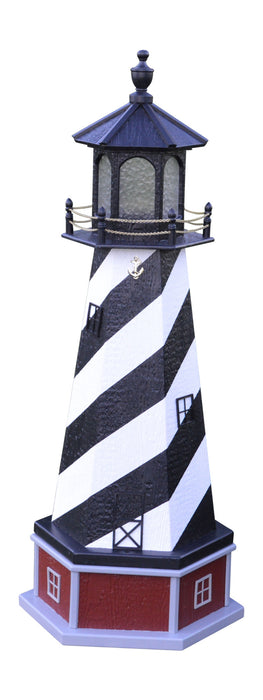 Hexagonal Amish-Made Wooden Cape Hatteras, NC Replica Lighthouses
