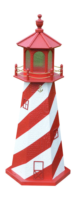 Hexagonal Amish-Made Wooden White Shoal, MI Replica Lighthouses