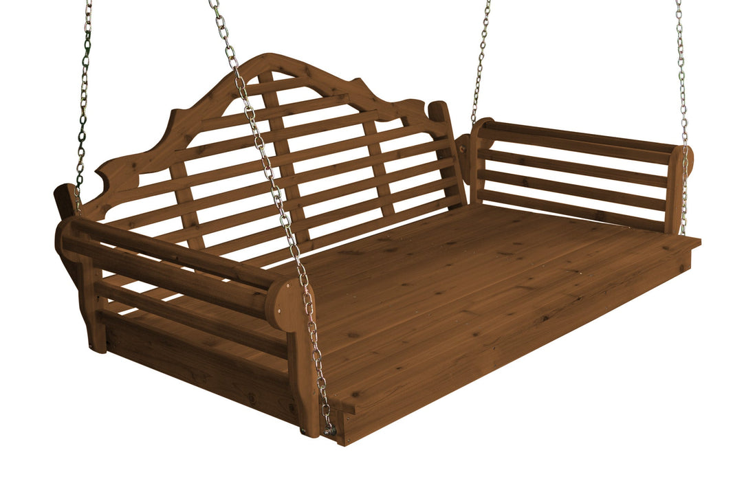 A&L Furniture Co. Amish-Made Cedar Pergola with Swing Bed